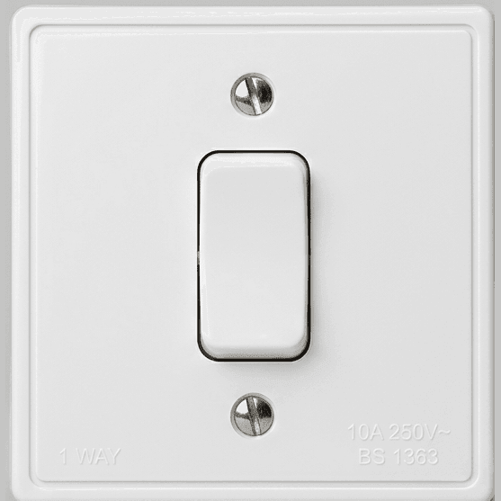 Photorealistic one-gang one-way light switch