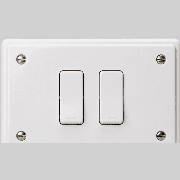 Photorealistic two-gang two-way light switch
